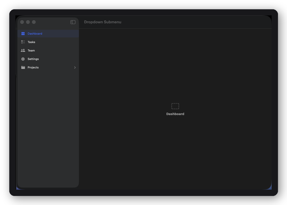 DFDropdownSubmenuShell layout