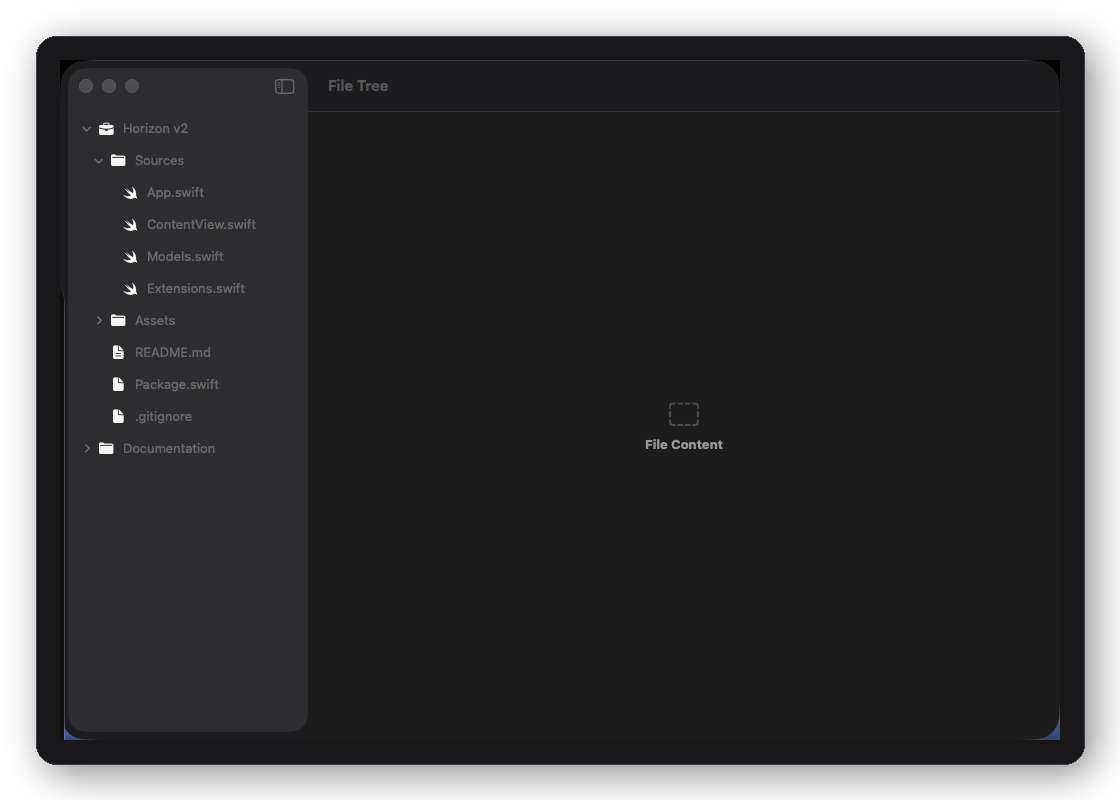 DFFileTreeShell layout