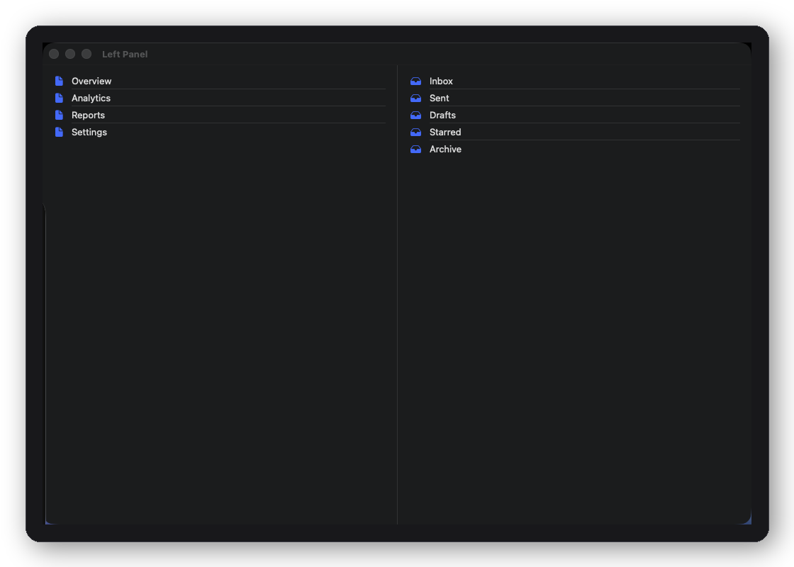 DFNestedDualColumnShell layout