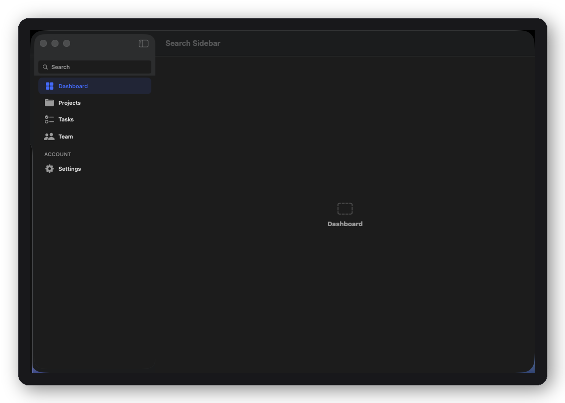 DFSearchSidebarShell layout