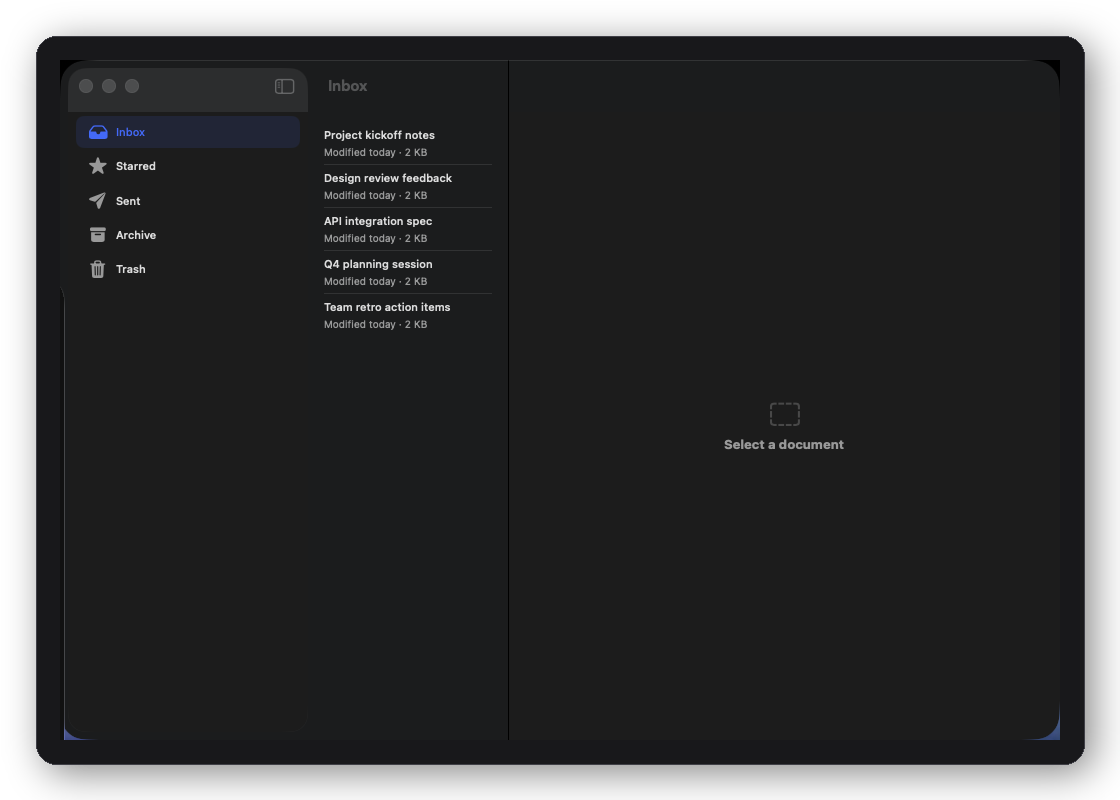 DFThreeColumnShell layout